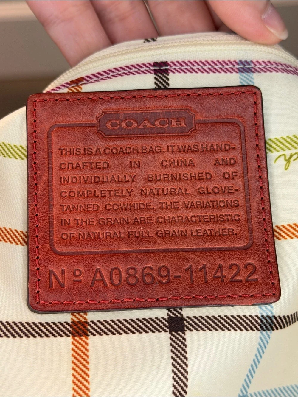 Coach Bleecker Duffle with Tattersall Interior - Picture 11 of 15